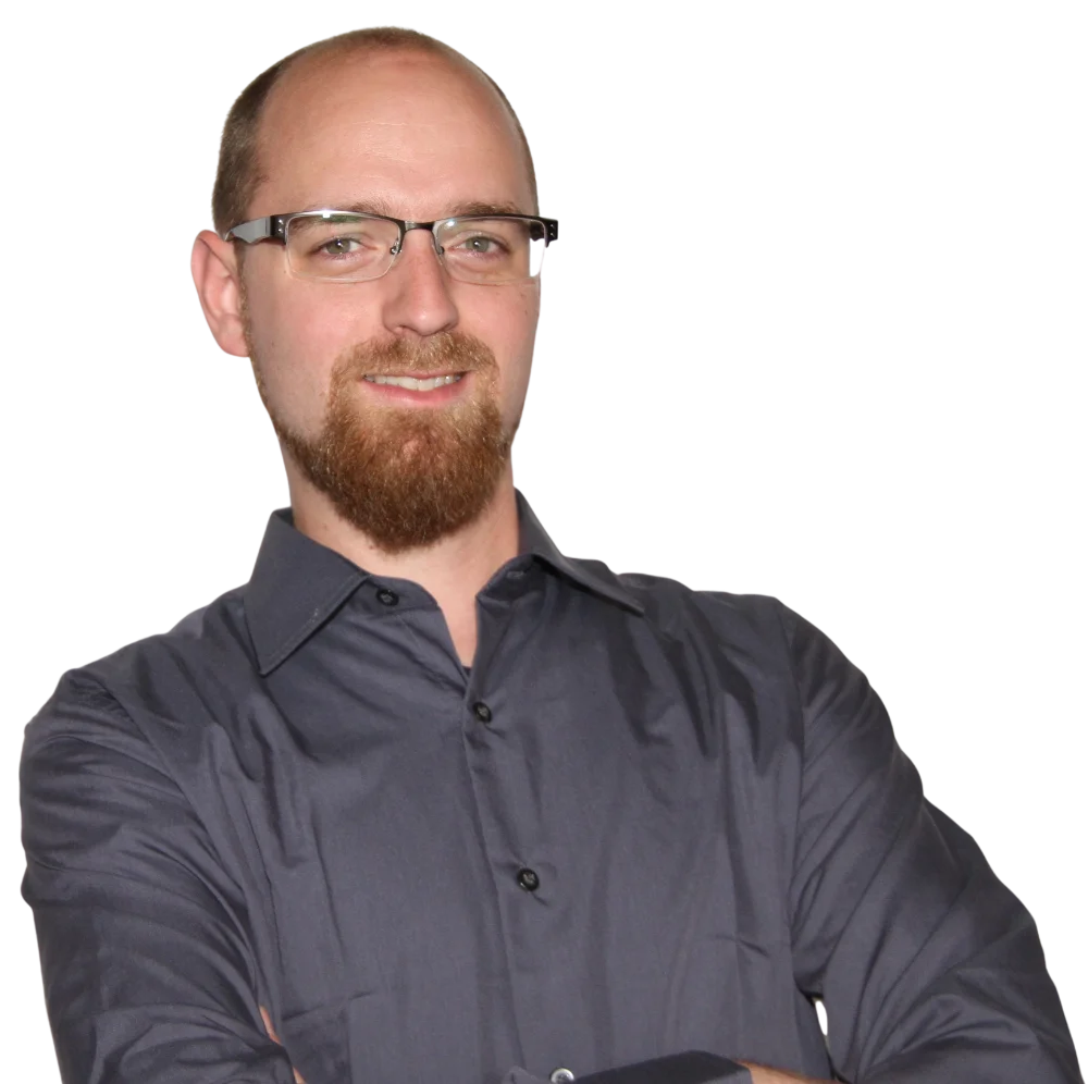 Michael Flintz bei der Arbeit am Computer
