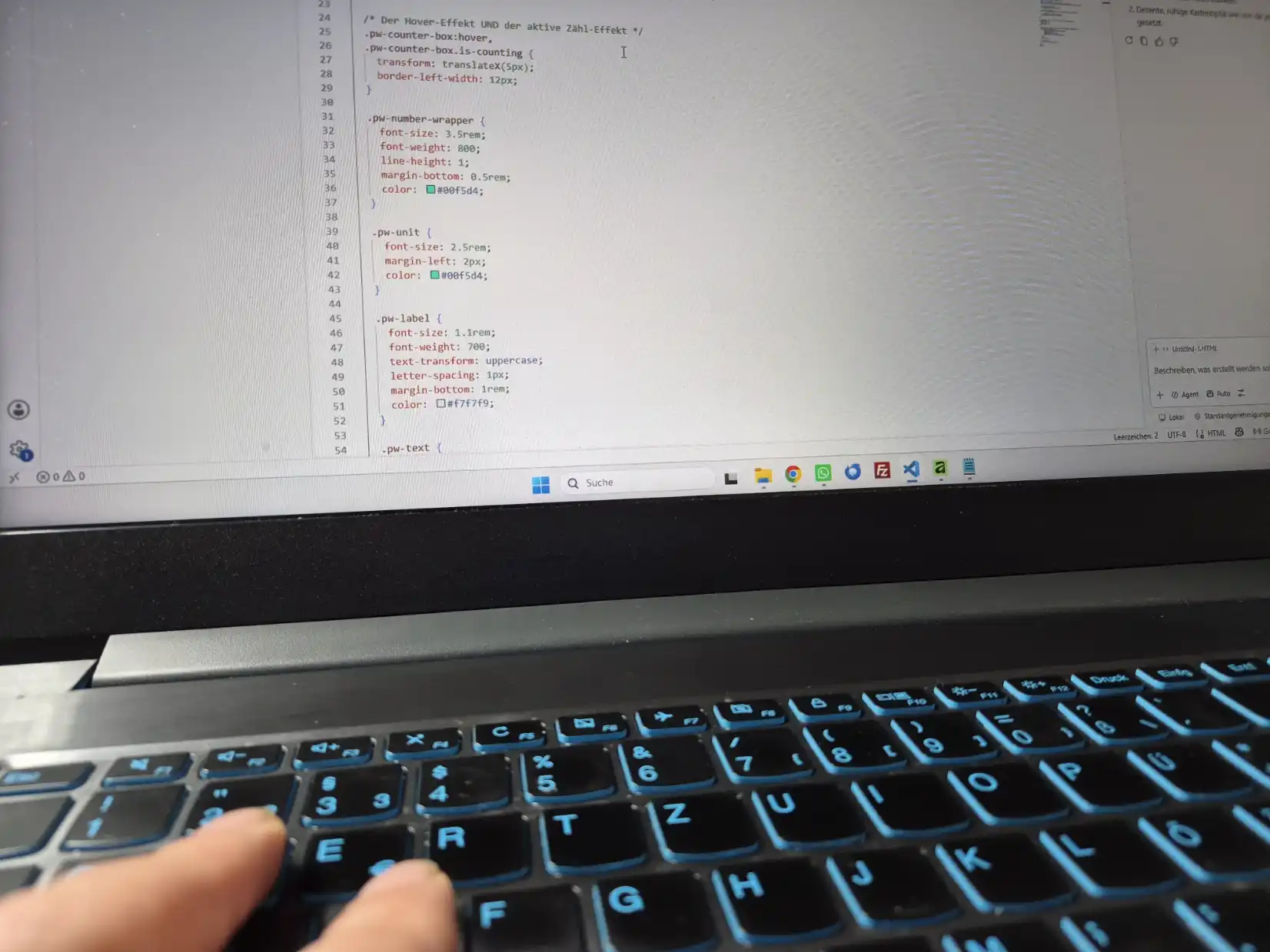 Webdesigner für Rheinland bei der Arbeit